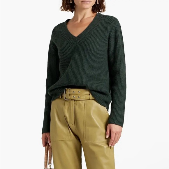 Vince Sweaters - **SOLD** Vince Wool & Cashmere Ribbed V-Neck Sweater